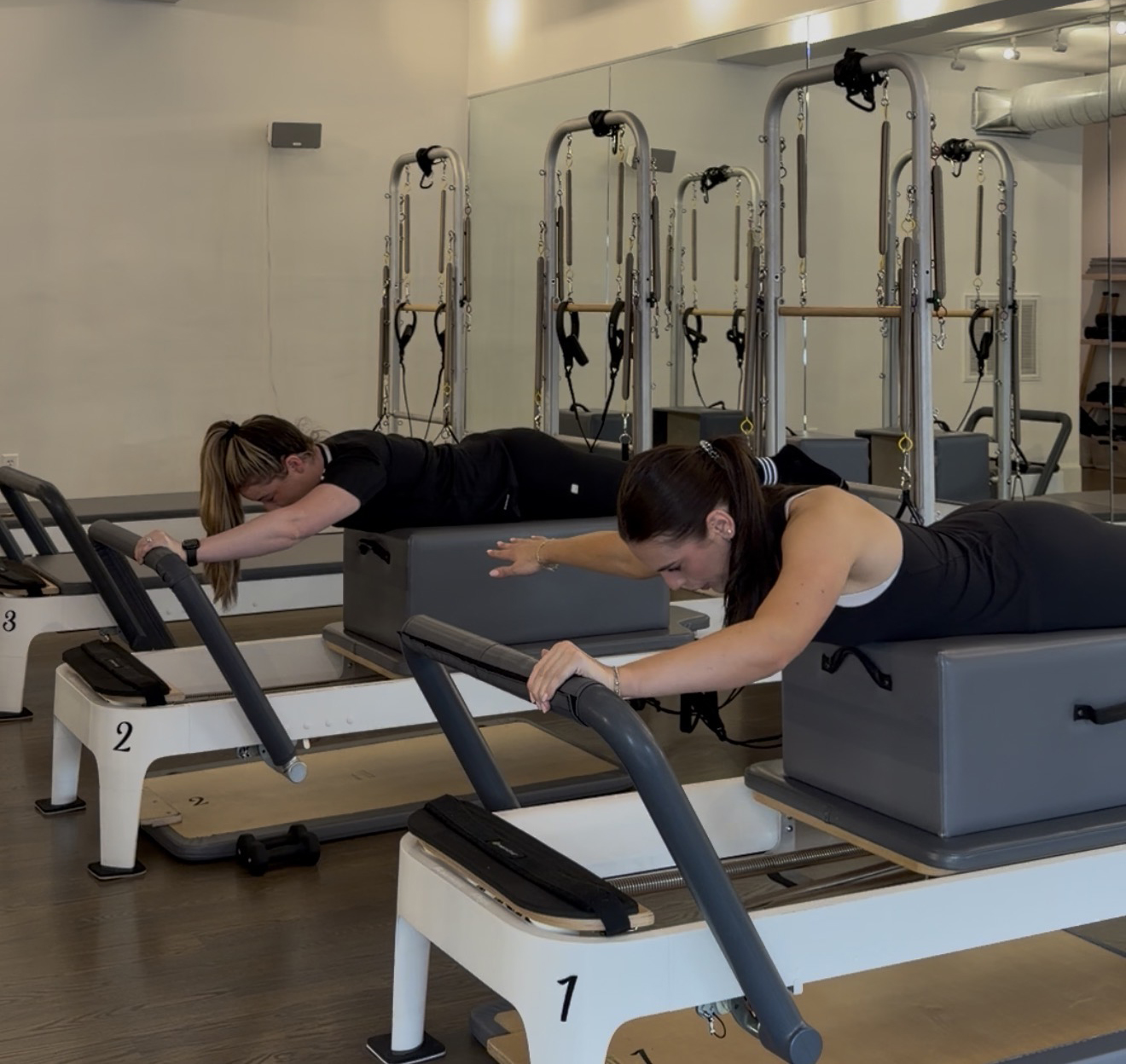 Reformer Pilates class at Fit All Year Round in Belmont, MA